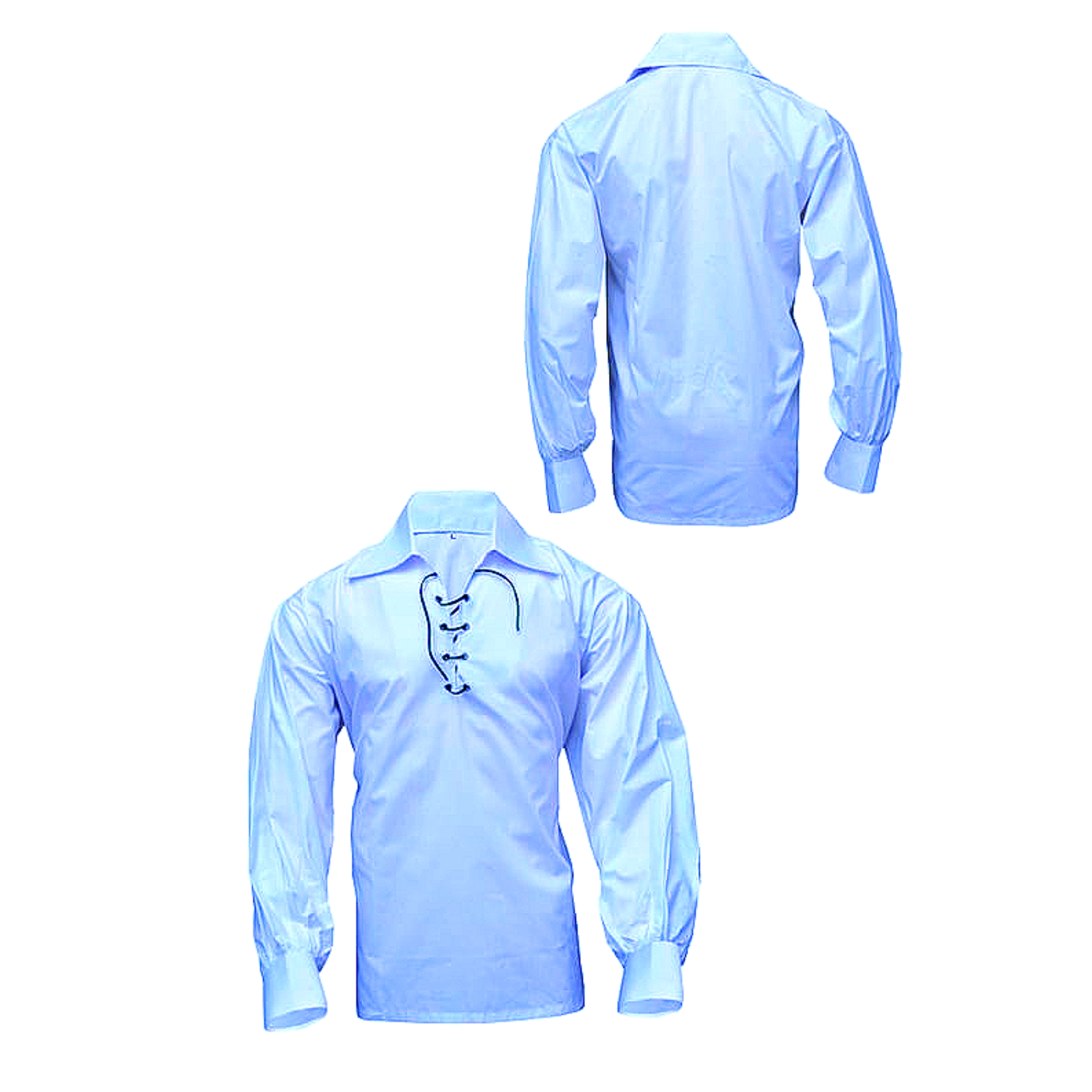 3.Scottish Jacobite Ghillie Shirt Jacobean Style 100% Cotton Kilt Shirt Available in Different Colors Size (S to 6XL)
